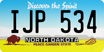 ND license plate IJP534