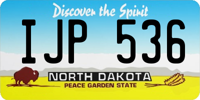ND license plate IJP536