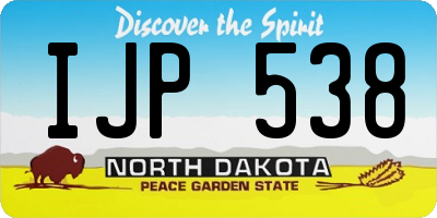 ND license plate IJP538
