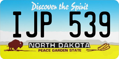 ND license plate IJP539