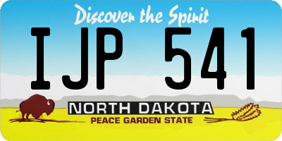 ND license plate IJP541