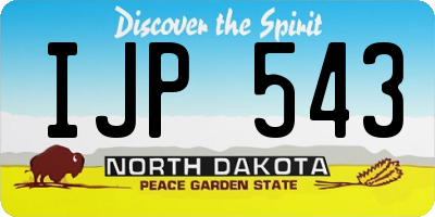 ND license plate IJP543