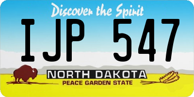 ND license plate IJP547