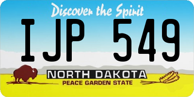 ND license plate IJP549