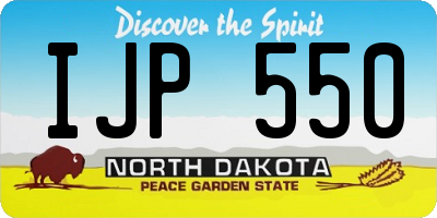ND license plate IJP550