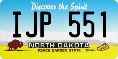 ND license plate IJP551
