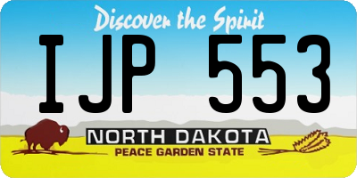 ND license plate IJP553