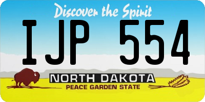 ND license plate IJP554