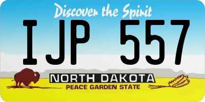 ND license plate IJP557