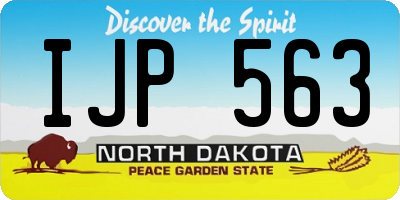 ND license plate IJP563