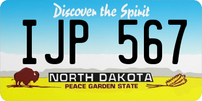ND license plate IJP567
