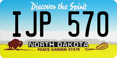 ND license plate IJP570