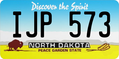 ND license plate IJP573