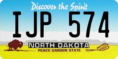 ND license plate IJP574