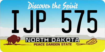 ND license plate IJP575