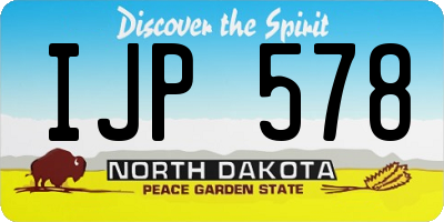 ND license plate IJP578
