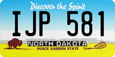 ND license plate IJP581