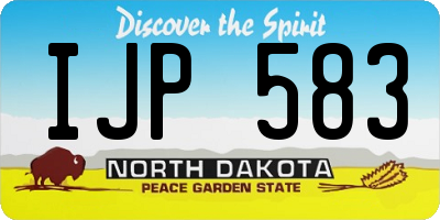 ND license plate IJP583