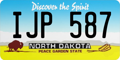 ND license plate IJP587