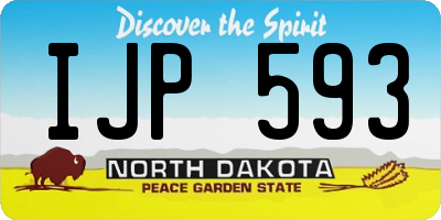 ND license plate IJP593