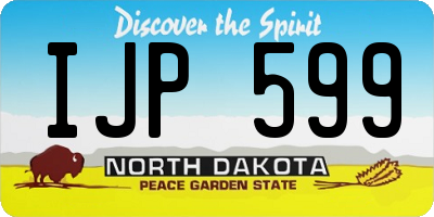 ND license plate IJP599