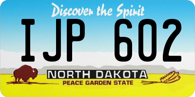 ND license plate IJP602