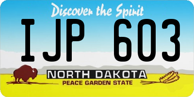 ND license plate IJP603
