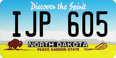 ND license plate IJP605