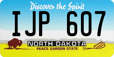 ND license plate IJP607