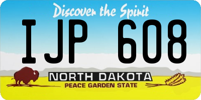 ND license plate IJP608