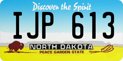 ND license plate IJP613