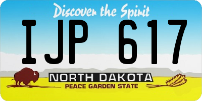 ND license plate IJP617