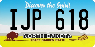 ND license plate IJP618