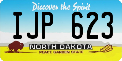 ND license plate IJP623