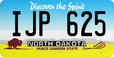 ND license plate IJP625