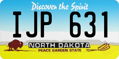 ND license plate IJP631