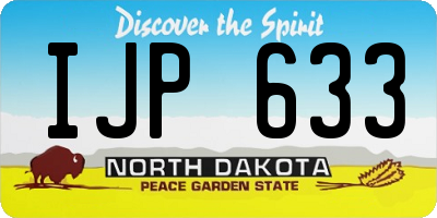 ND license plate IJP633