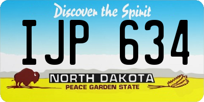 ND license plate IJP634