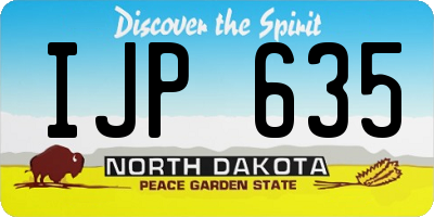 ND license plate IJP635