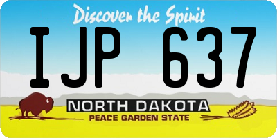 ND license plate IJP637