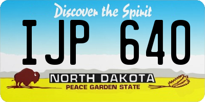 ND license plate IJP640