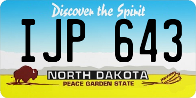 ND license plate IJP643