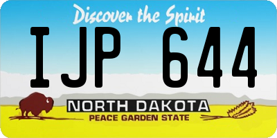 ND license plate IJP644