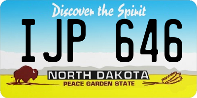 ND license plate IJP646