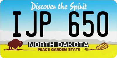 ND license plate IJP650