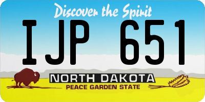 ND license plate IJP651