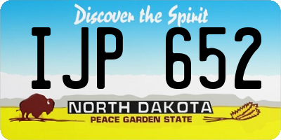 ND license plate IJP652