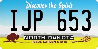 ND license plate IJP653
