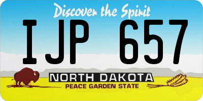 ND license plate IJP657