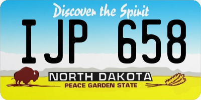 ND license plate IJP658
